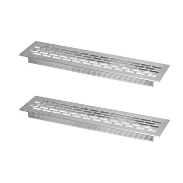 2 x ALUMINIOWA MEBLOWA KRATKA WENTYLACYJNA DO MEBLI METALOWA 60x245 - POLER