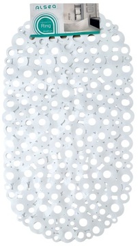 BIAŁA WKŁADKA MATA ŁAZIENKOWA ANTYPOŚLIZGOWA DO WANNY POD PRYSZNIC 36X69CM