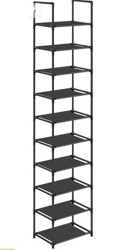 REGAŁ NA BUTY SZAFKA MODUŁOWA 33x173x33 cm CZARNA