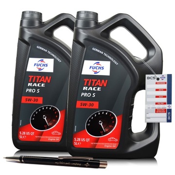 10 LITRÓW OLEJ FUCHS TITAN RACE PRO S 5W30 10L FULL SYNTHETIC DYSTRYBUTOR