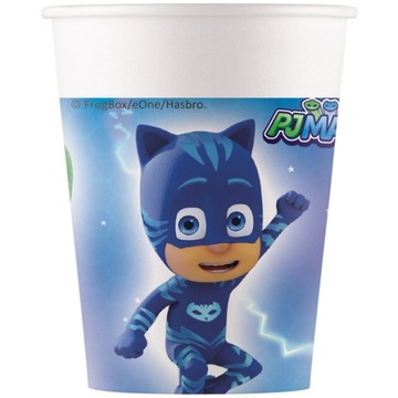 KUBECZKI PAPIEROWE PIDŻAMERSI PJ MASKS 200 ML 8SZT