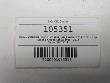 DOJEZDOVDOJEZDOVÉ KOLO 4X100 155/65 14 ET39 C1 AYGO 107