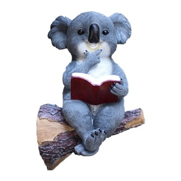 Funny Solar Garden Statue Koala Haning Figurine