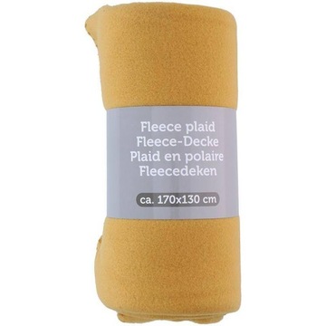 Koc Polarowy Narzuta na Łóżko Posłanie Pomarańcz