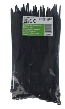 Черные кабельные стяжки 3,6х150мм 100 шт.