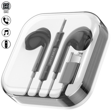 SŁUCHAWKI USB TYP TYPU C USB-C TYPE-C DO MUZYKI I ROZMÓW PODCZAS BIEGANIA