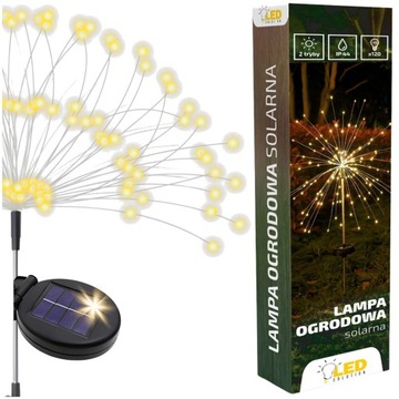 2x САДОВАЯ СОЛНЕЧНАЯ ЛАМПА Одуванчик 50 СМ 120 СВЕТОДИОДНАЯ НАРУЖНАЯ САДОВАЯ ЛАМПА