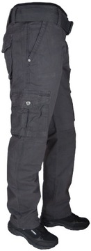 SPODNIE BOJÓWKI SZARE STRETCH z Paskiem Różne Rozmiary r. 40 IT/Th-7