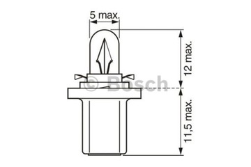 1987302219 ZAROWKA BOSCH ŻARÓWKA BAX 12V/1,2W 8,5D CZARNY