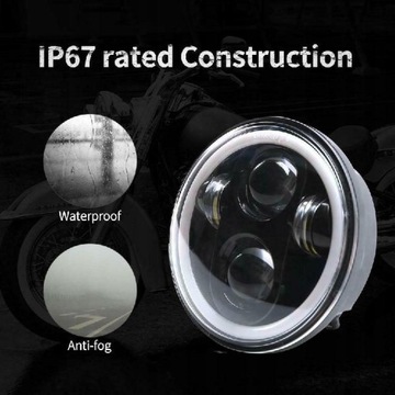 ФАРА МОТОЦИКЛА ПЕРЕДНЯЯ ФОНАРЬ H4 LED 5,75 дюйма