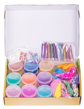 БОЛЬШОЙ НАБОР SLIME ДЛЯ ИЗГОТОВЛЕНИЯ ПЛАСТИКОВОГО СЛАЙМА + АКСЕССУАРЫ XXL