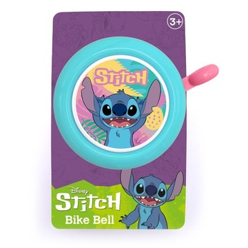 Dzwonek rowerowy dla dzieci - Kolorowy do roweru dziecięcego - Stitch - 3+
