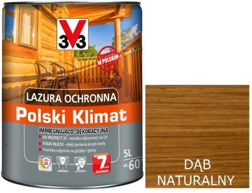 Lazura V33 Polski Klimat 7 lat Dąb Naturalny 5L