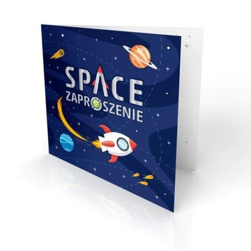 SUPER Zaproszenia Kosmos urodzinowe 130353 6 sztuk astronauta