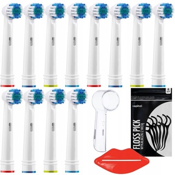 ZESTAW KOŃCÓWKI DO SZCZOTECZKI ORAL-B 12 SZTUK + DODATKI