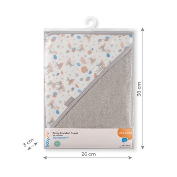 Купание / пляжное покрытие с Babyono 100 x 100 см серого капюшона