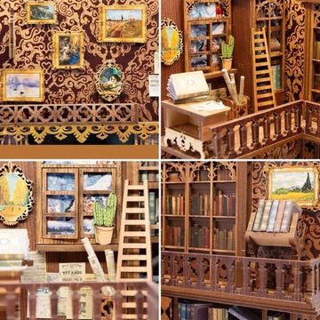 Миниатюрный домик Book Nook Атмосферный книжный магазин Cute Bee 3D книга