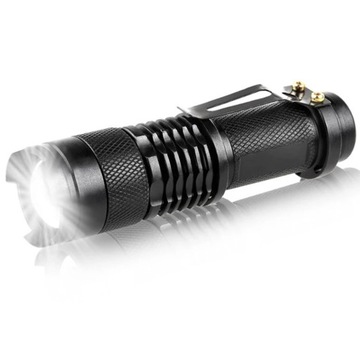 НАБОР 2x ТАКТИЧЕСКИЙ ФОНАРЬ CREE 2x ZOOM ВОДОНЕПРОНИЦАЕМЫЙ СУПЕРМОЩНЫЙ ДАЛЬНОСТЬ 1КМ