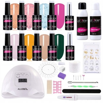 12x La'kier zestaw do hybryd LAMPA FREZARKA LAKIER