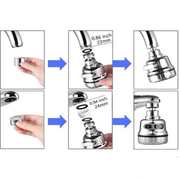 АЭРЛАТОР ДЛЯ КУХОННОГО СМЕНА, УДЛИНИТЕЛЬ Трехфункциональный MAX хром