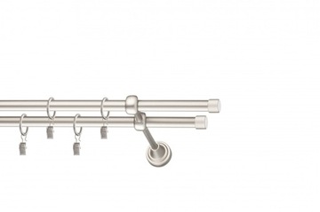 karnisz chrom mat podwójny 2,8m 19mm 280