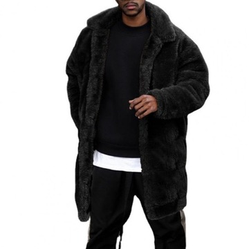 Men's Jacket Winter Solid Color Plush Thicken Warm