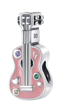 Charms Gitara Charmsy Zawieszki do bransoletek Muzyka Charms Srebro s925