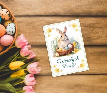 ПАСХАЛЬНАЯ ОТКРЫТКА, КРОЛИК