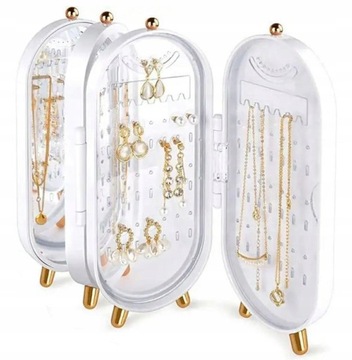 ШКАТУЛКА-ОРГАНИЗАТОР ДЛЯ ЮВЕЛИРНЫХ УКРАШЕНИЙ С ЗЕРКАЛОМ-ДИСПЛЕЙ ПОДСТАВКА ДЛЯ ОЖЕРЕЛЬЯ