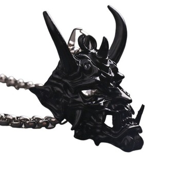 NASZYJNIK STAL DEMON SAMURAI ROGI ELEGANCKI AMULET