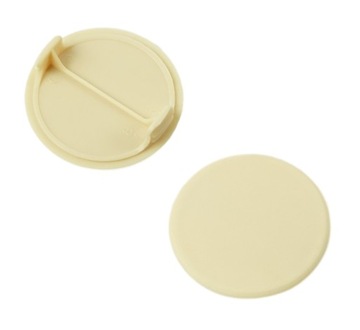 Колпачок пластиковый, диаметр 35 мм, на 2 створки, бежевый.
