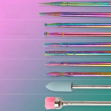 Набор электрических сверл для ногтей, 19 шт., 3/32 дюйма