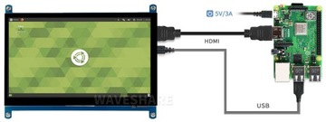 ЖК-дисплей Raspberry Pi TFT 7 дюймов (C) HDMI