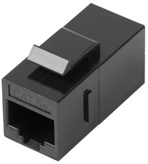 ŁĄCZNIK KEYSTONE GNIAZDA RJ45 UTP KAT.5E czarny HQ