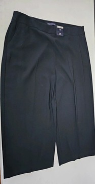 M&S spodnie czarne szeroka nogawka 7/8 maxi 48
