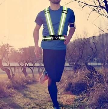 ВЕЛОСИПЕДНЫЙ ЖИЛЕТ ДЛЯ БЕГА СО СВЕТООТРАЖАЮЩИМИ РЕМНЯМИ