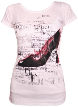 LEE t-shirt WHITE print ABBE T _ S