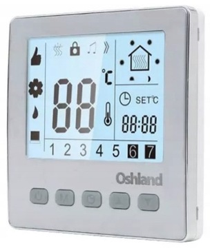 TERMOSTAT POKOJOWY REGULATOR TEMPERATURY STEROWNIK WYŚWIETLACZ LCD 16A