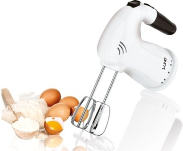 РУЧНОЙ МИКСЕР КУХОННЫЙ КОМБАЙН 200ВТ 4 НАСАДКИ 5 СКОРОСТЕЙ + БАЗА LUND