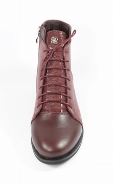 Skórzane damskie Predo 11319 L08 bordo filc r38