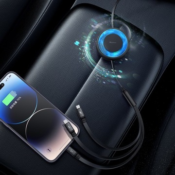 MCDODO USB-КАБЕЛЬ 3 В 1 С РАЗМАЧКОЙ USB-C LIGHTNING MICRO USB СВЕТЯЩИЙСЯ ЧЕРНЫЙ