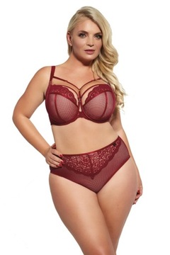 -XXL- KrisLine Amore bordeaux figi wysokie