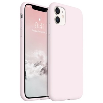 Etui do iPhone 11 | CANDY CASE | Silikonowe Matowe Pudrowy Róż