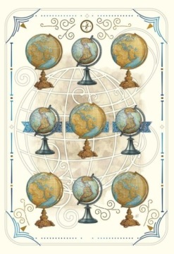 DaVinci Листівка 12x18 см B- BD 502 090 конверт 9 глобусів