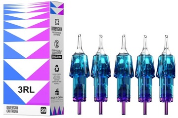 Kartridże Igły do Tatuażu CNC komplet 5szt 7RL Dimension Tattoo Needle Pen