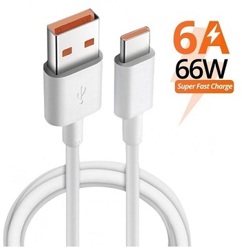 Kabel USB-C Super Fast Charging 6A 66W 1M