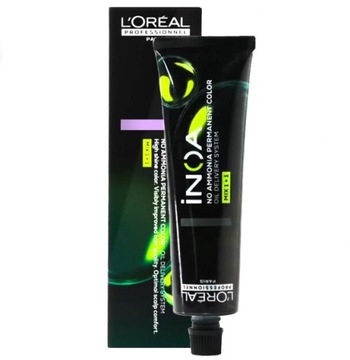 LOREAL INOA 2 KREMOWA FARBA DO WŁOSÓW BEZ AMONIAKU CAŁA PALETA SIWE 60 ML