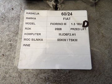 FIAT FIORINO III JEDNOTKA 51812866 71600.113.01 MJD6F3.H1 HW04P 3542-H170