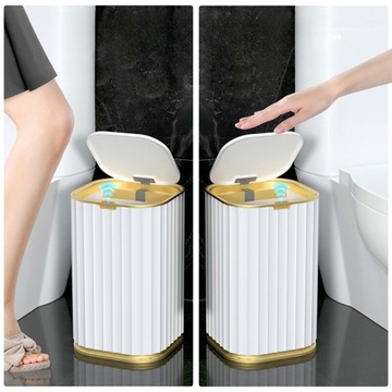 Автоматическая интеллектуальная мусорная корзина с датчиком и элегантной крышкой