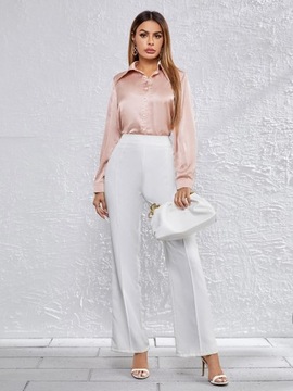 SHEIN SATYNOWA KOSZULA CASUAL KOŁNIERZYK XS 045